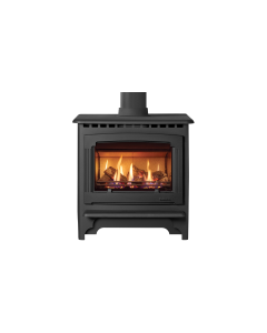 Gazco  Medium  Marlborough 2 Mat Black Log effect Conventional Flue Natural Gas,LPG